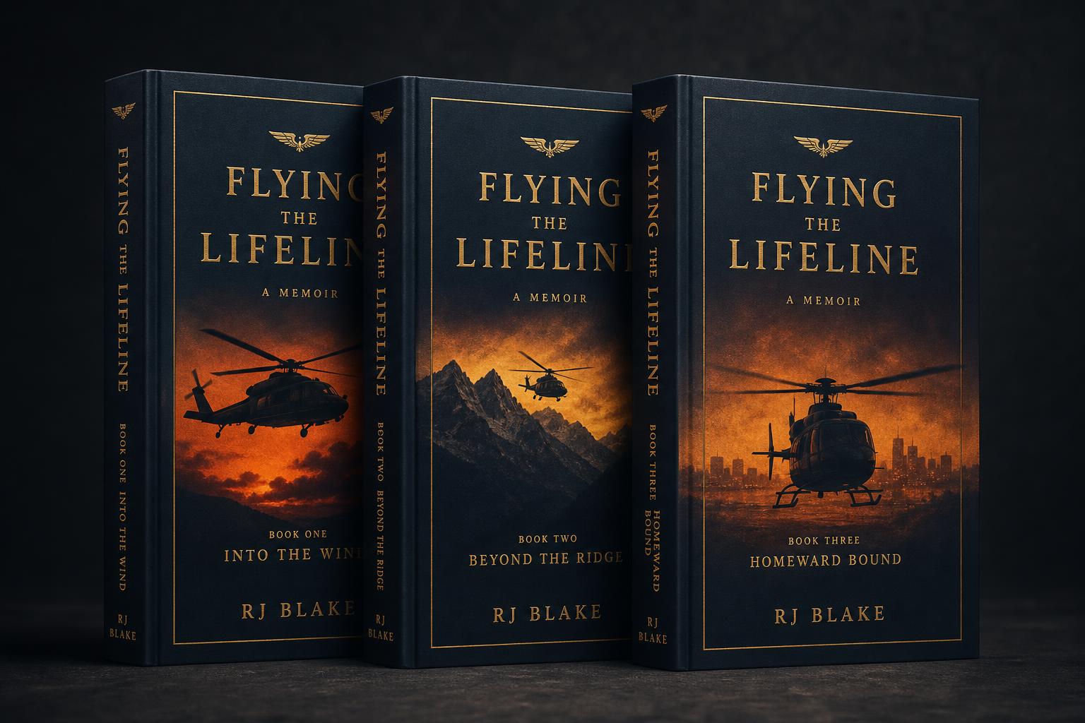 Flying the Lifeline trilogy book covers